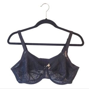 HSIA Lace Black Sheer Bra Women's Size US 38DD